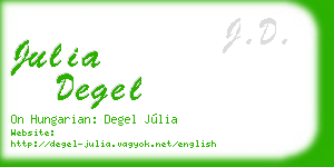 julia degel business card